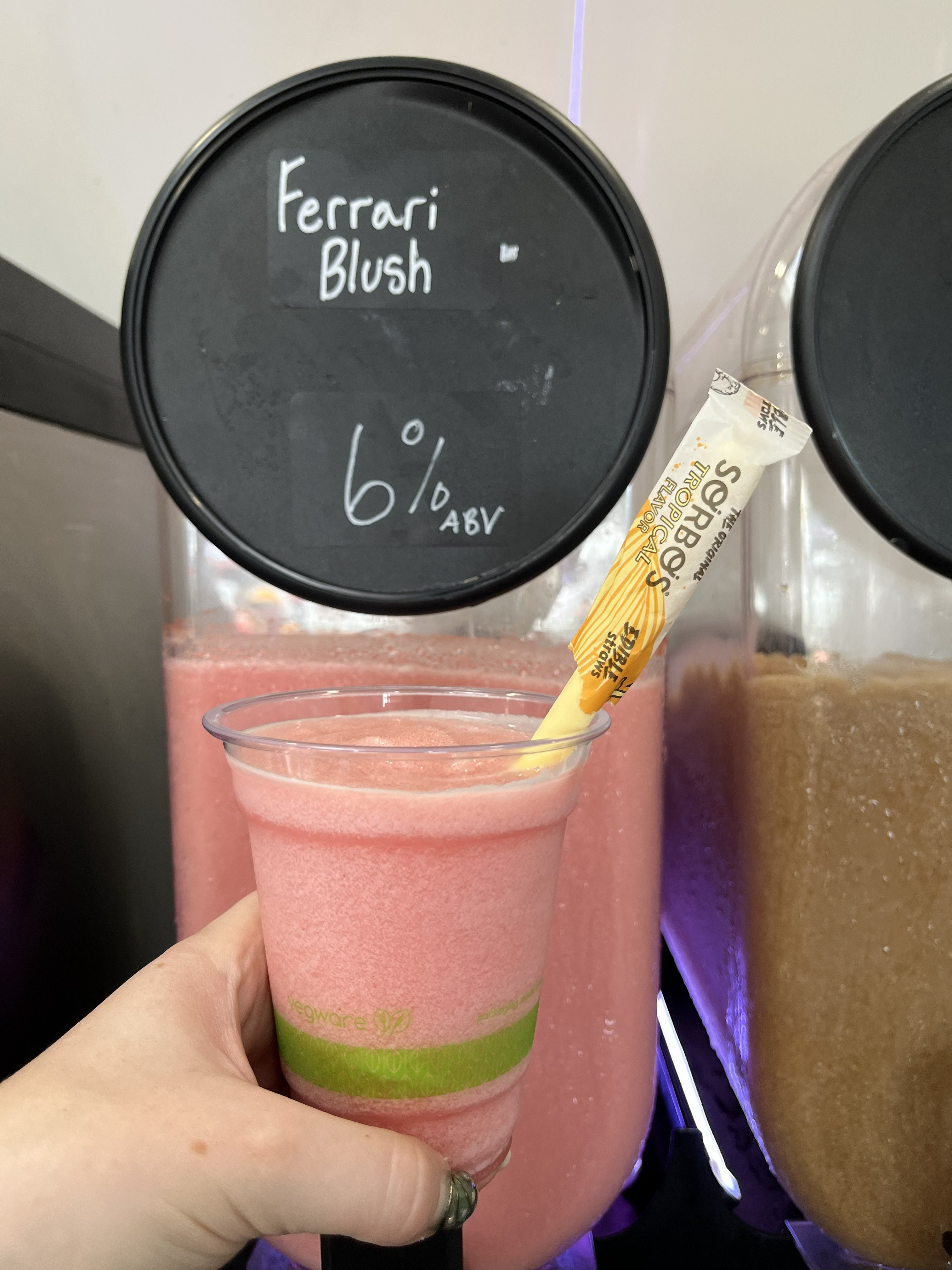 Blush frozen drink selection