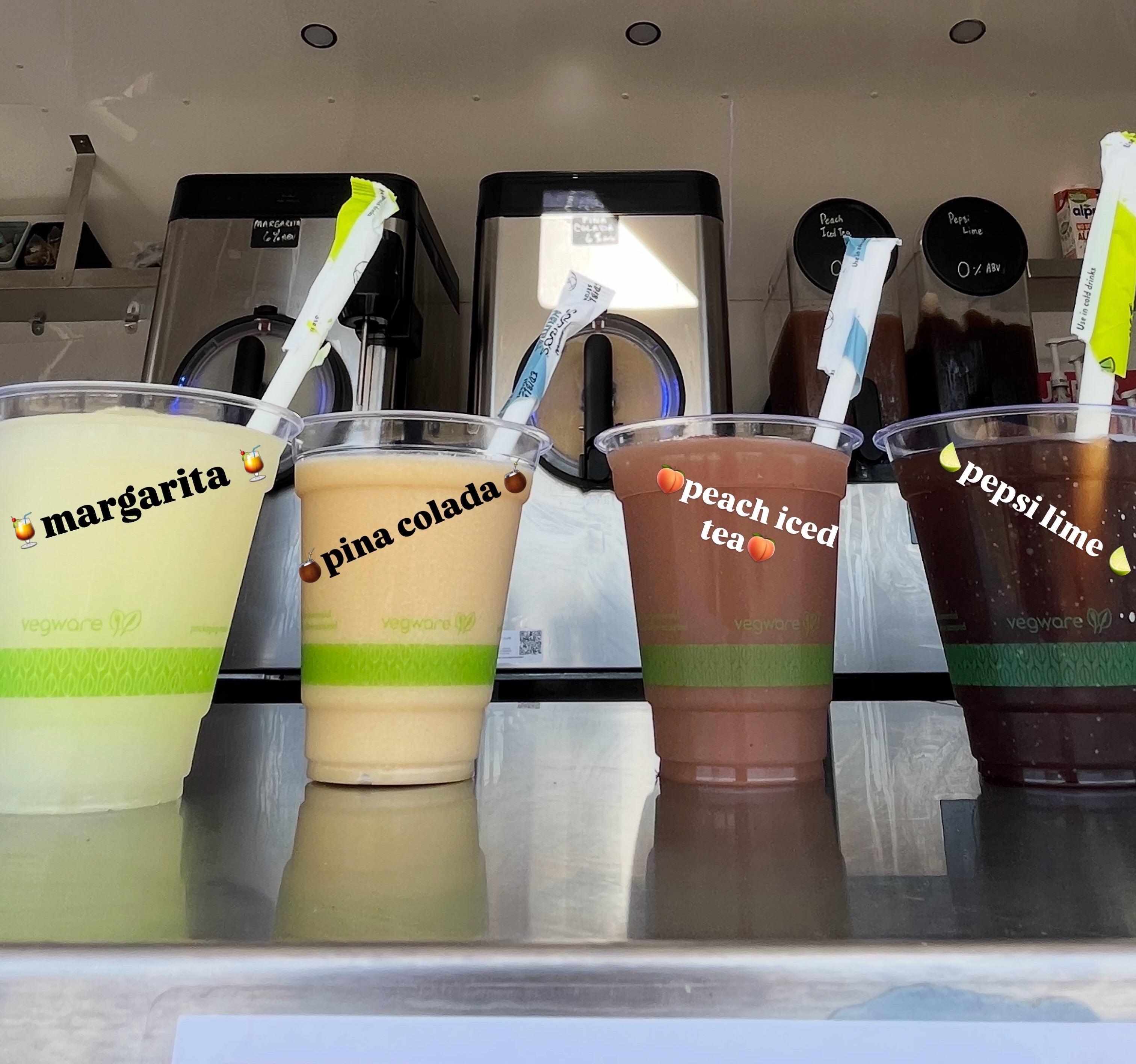 Four premium frozen drinks by Whip It